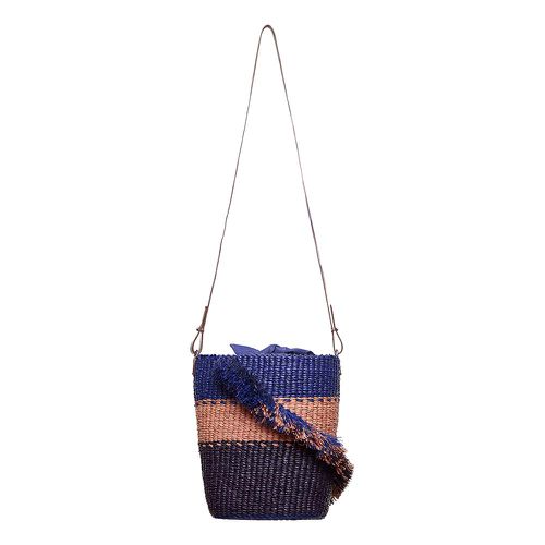 LamÃ© Ruffle Raffia Woven Shoulder Bag ($195)