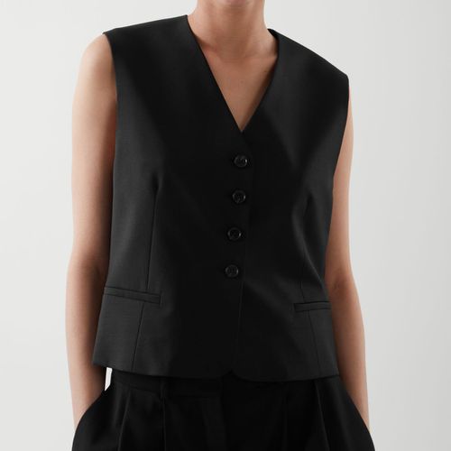 Cos Cropped Single-Breasted Waistcoat