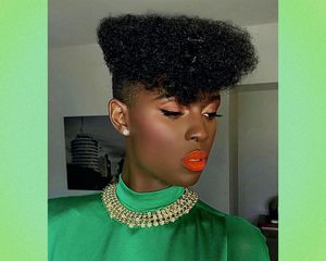 Actress Jodie Turner-Smith wears a textured fade haircut.
