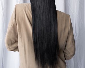 Woman with long dark hair