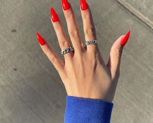 red gel nail extensions