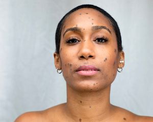 Woman wearing no makeup