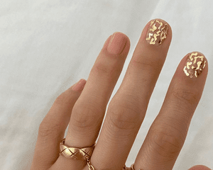 betina goldstein gold crack nails