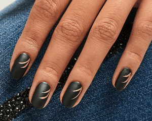 matte black manicure