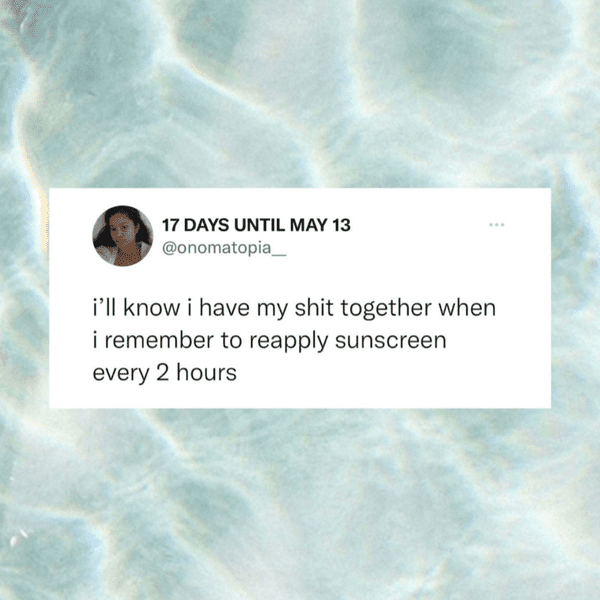 sunscreen application