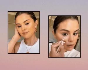 Selena Gomez putting on mascara on tiktok